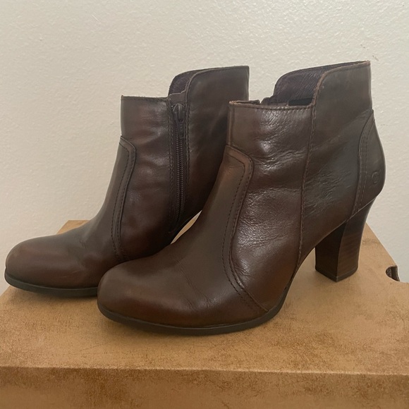 BORN Claire Brown leather ankle boots - Picture 2 of 8